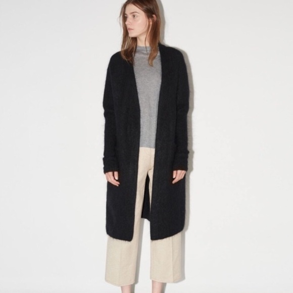 Acne Studios Sweaters - ACNE Long Raya Mohair Cardigan in Black